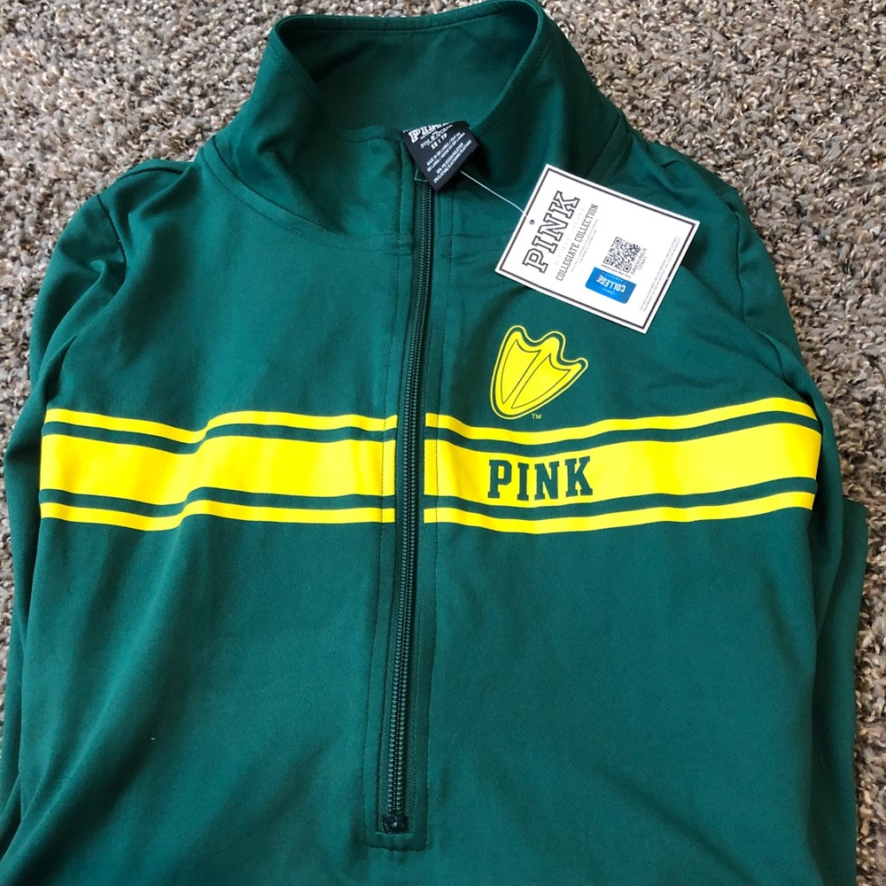 VS Pink Oregon Ducks zip up